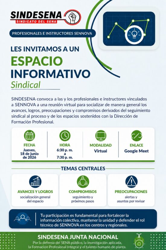 Convocatoria reunión SENNOVA