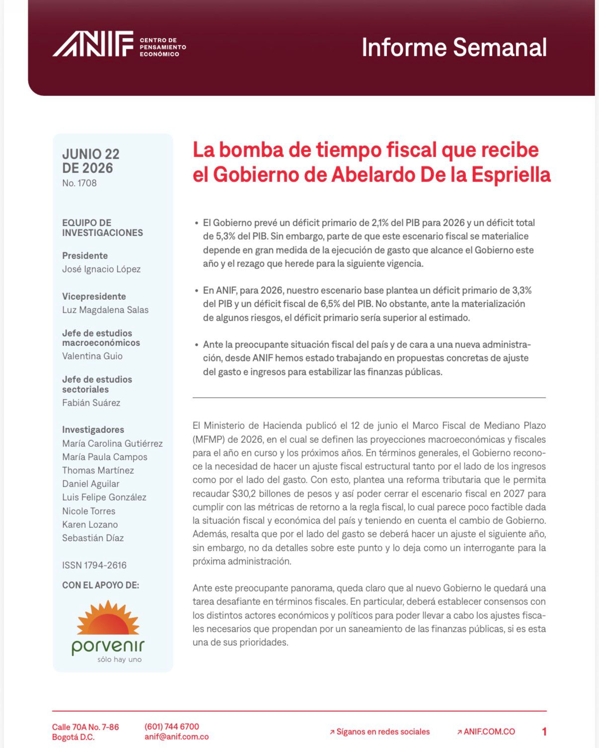 La neoliberal hoja de ruta de la ANIF para el nuevo gobierno