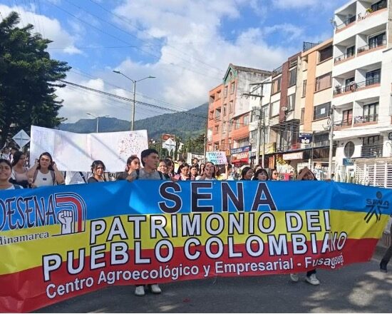 Sindesena Cundinamarca marchó para celebrar aniversario de la laboralización del contrato de aprendizaje