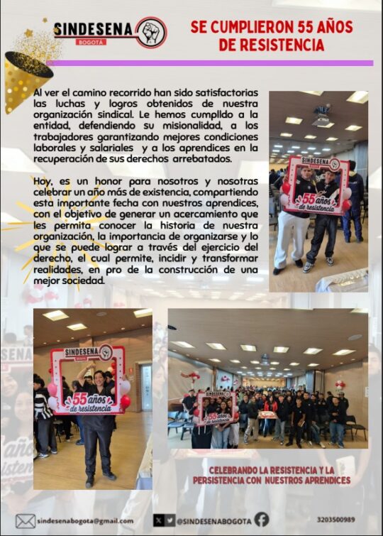 Cumpleaños 55 años de Sindesena