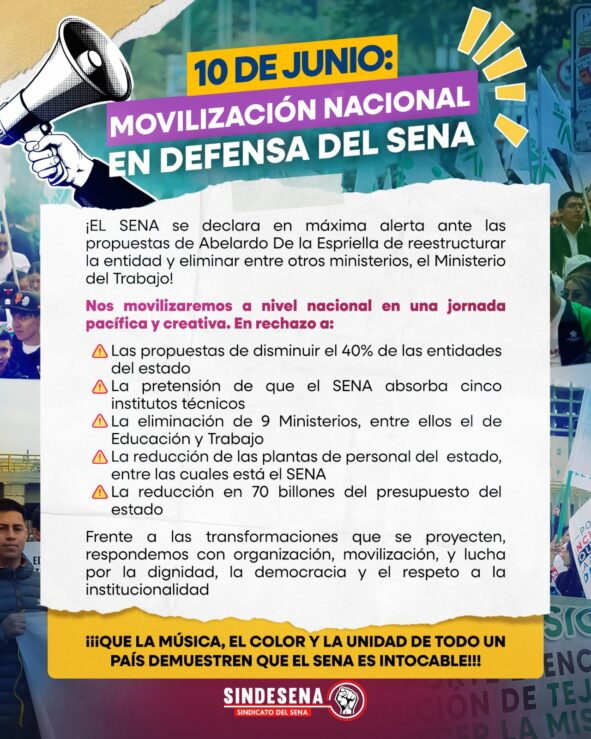 Movilización Nacional en defensa del SENA