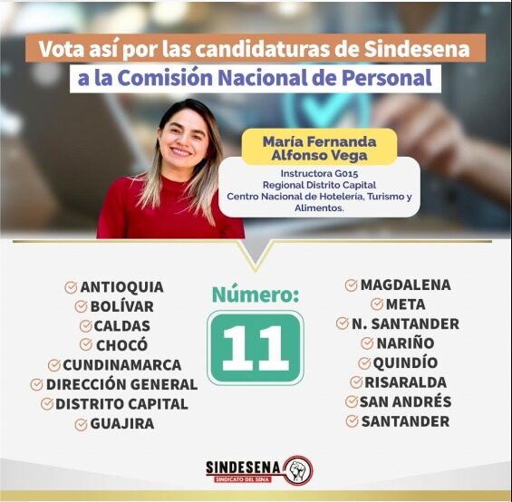 Invitación a votar por Maria Fernanda Alfonso CNP