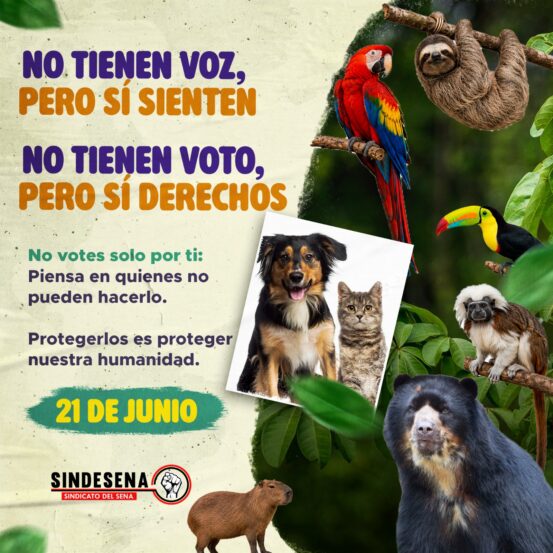el 21 de junio, nuestro voto también defiende a los animales y a la vida
