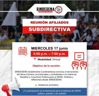 Reunión afiliados subdirectiva Cundinamarca