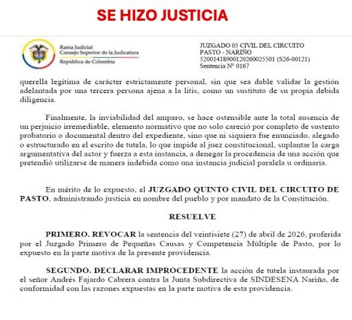Se hizo justicia