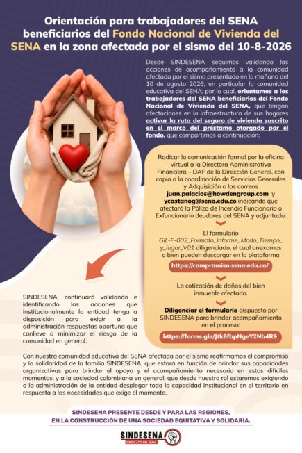Orientaciones para trabajadores del SENA beneficiarios Fondo Nacional de Vivienda del SENA