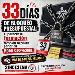 Se cumplen 33 días de bloqueo presupuestal